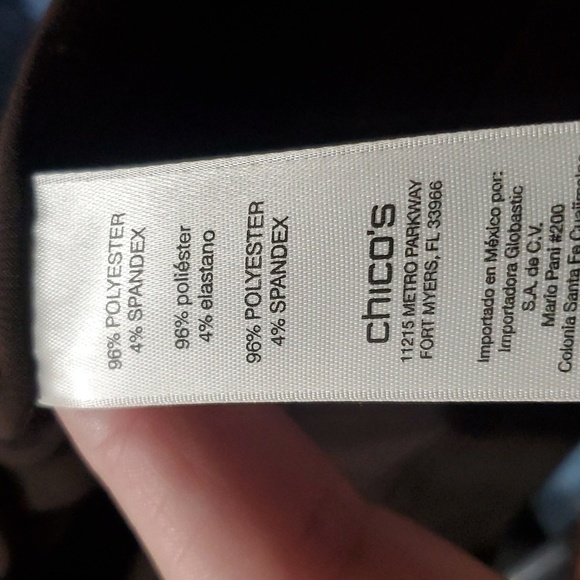 Chico's Open Shoulder Brown Slinky Top Size Chico's 3 - Picture 5 of 5